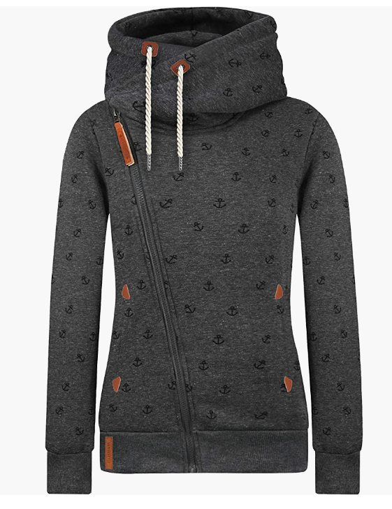 Women’s Hoodies Zip Up Long Sleeve Regular Fit Floral Hooded Sweatshirt Casual HOODIE