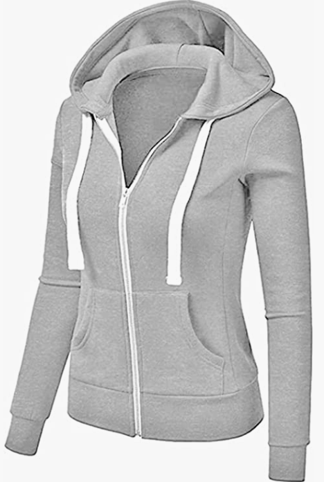 Women Hoodie Colorblock Sweater Warm Zipper Sweatshirt