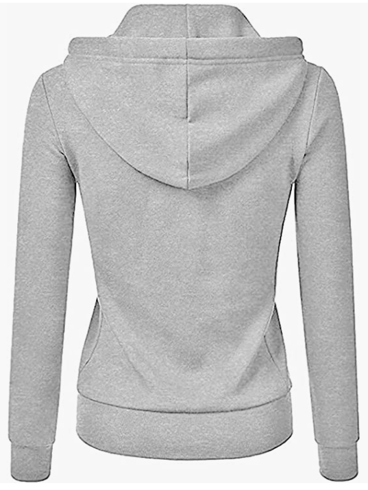 Women Hoodie Colorblock Sweater Warm Zipper Sweatshirt