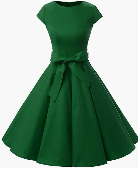 Vintage Prom Party Dress with Belt