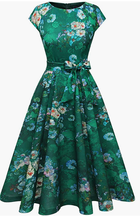 Dress Prom Bridesmaid Scoop Neck Homecoming Party Swing Cocktail Dress