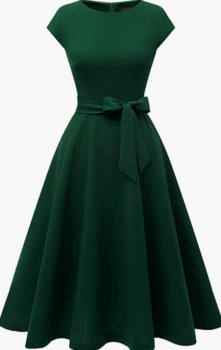 Dress Prom Bridesmaid Scoop Neck Homecoming Party Swing Cocktail Dress