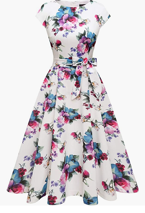 Dress Prom Bridesmaid Scoop Neck Homecoming Party Swing Cocktail Dress