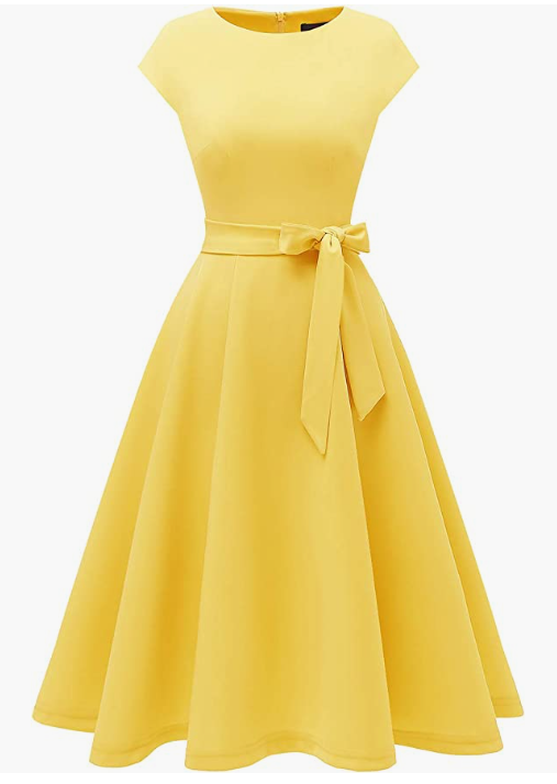 Dress Prom Bridesmaid Scoop Neck Homecoming Party Swing Cocktail Dress