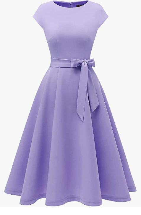 Dress Prom Bridesmaid Scoop Neck Homecoming Party Swing Cocktail Dress