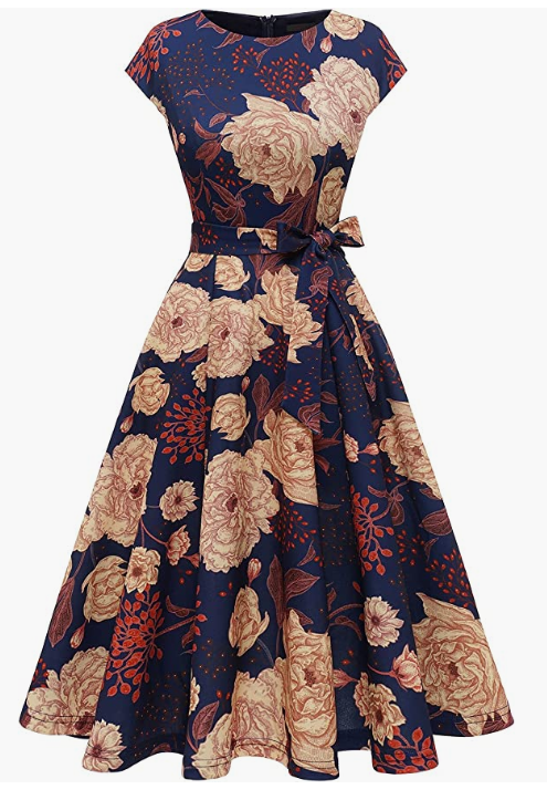 Dress Prom Bridesmaid Scoop Neck Homecoming Party Swing Cocktail Dress