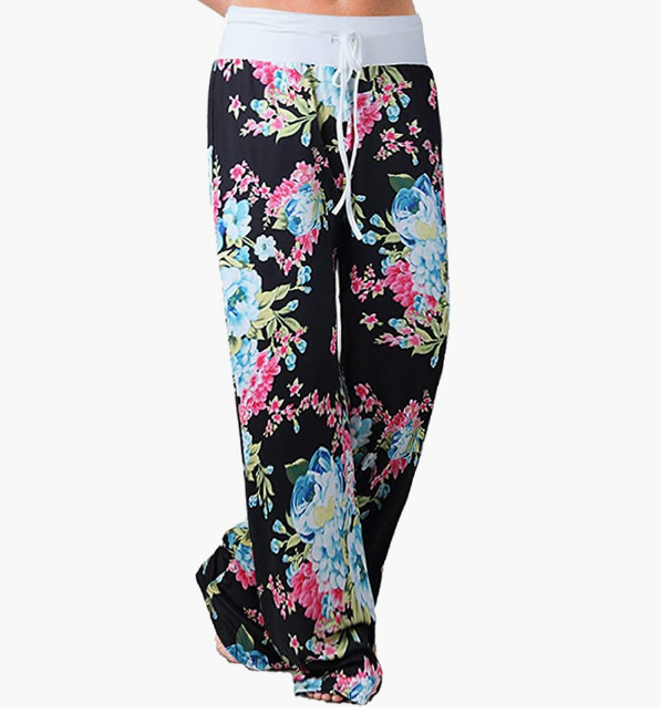 Casual Printed Drawstring Trousers