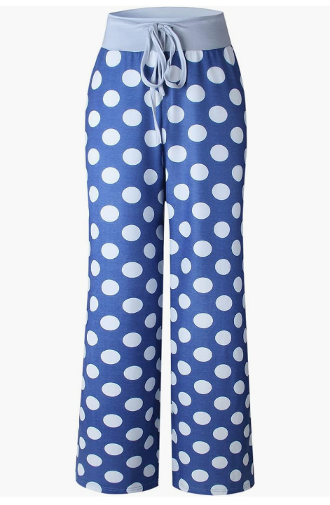 Casual Printed Drawstring Trousers