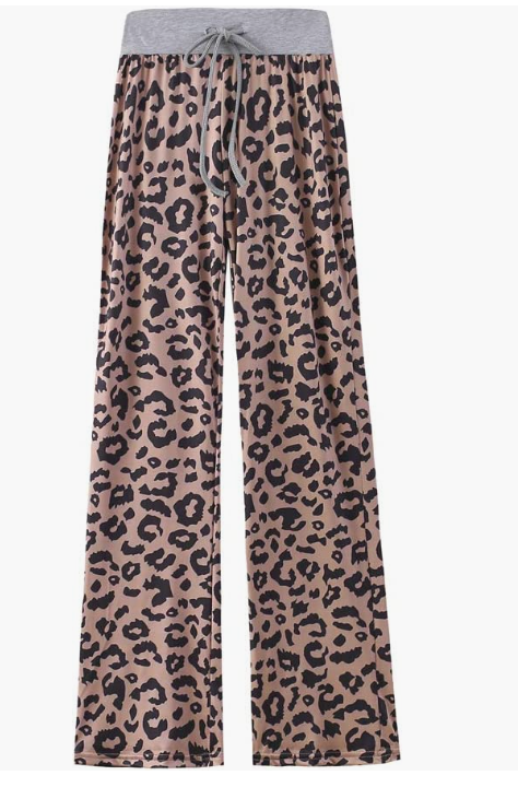 Casual Printed Drawstring Trousers