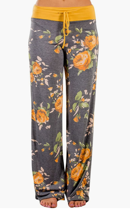 Casual Printed Drawstring Trousers