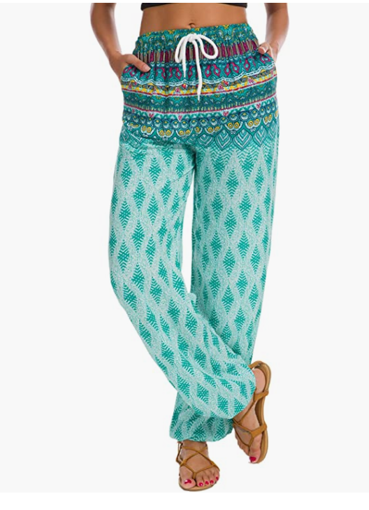 Women's Floral Print Boho Yoga Pants Harem Pants Jogger Pants