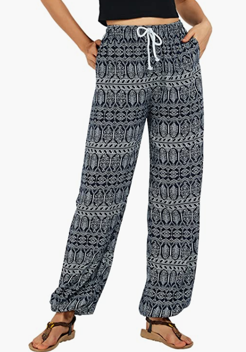 Women's Floral Print Boho Yoga Pants Harem Pants Jogger Pants