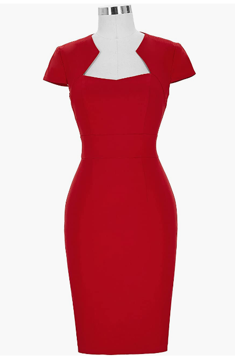 Dress Cap Sleeve Wiggle Dress