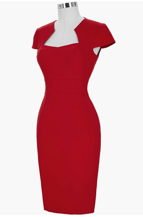 Dress Cap Sleeve Wiggle Dress