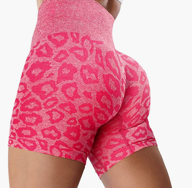 Waist Workout Biker Shorts Ruched Bum Smile Contour