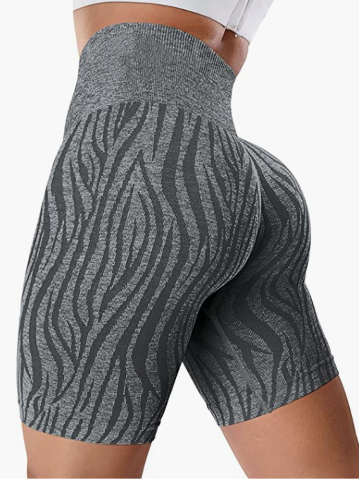 Waist Workout Biker Shorts Ruched Bum Smile Contour