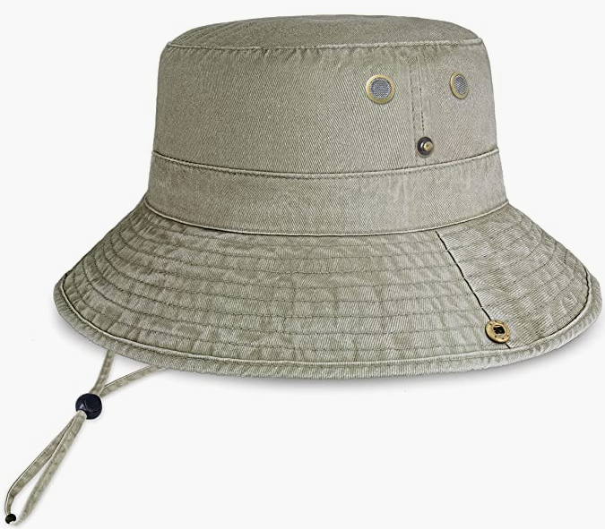 Classic Cotton Bucket Hat with Adjustable String Trendy Unisex Sun Hat Lightweight HAT
