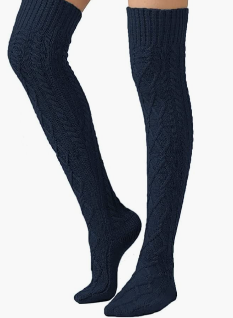 Socks for Women Crochet Knitted Knee Stockings Leg