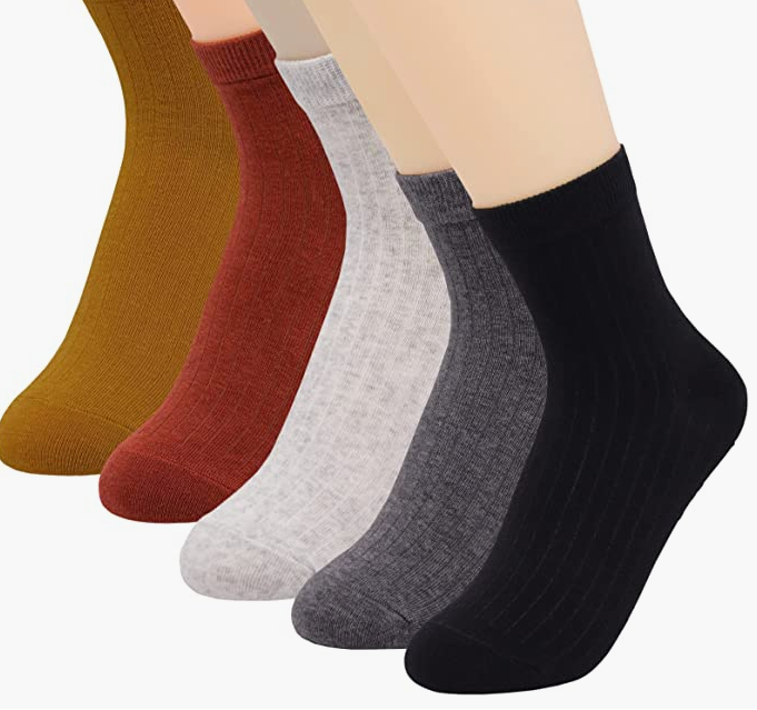Classic Socks 5 Pairs Soft Comfortable for WOMEN