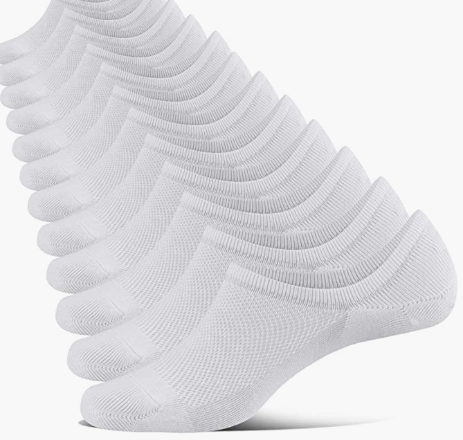 Mens Womens Invisible Non Slip Cotton Socks 6 Pairs