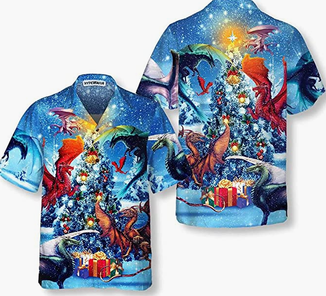 Button Down Shirts Short Sleeve Shirt Dragon Tattoo Hawaii Shirt