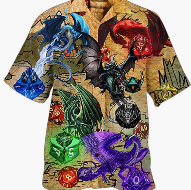 Button Down Shirts Short Sleeve Shirt Dragon Tattoo Hawaii Shirt