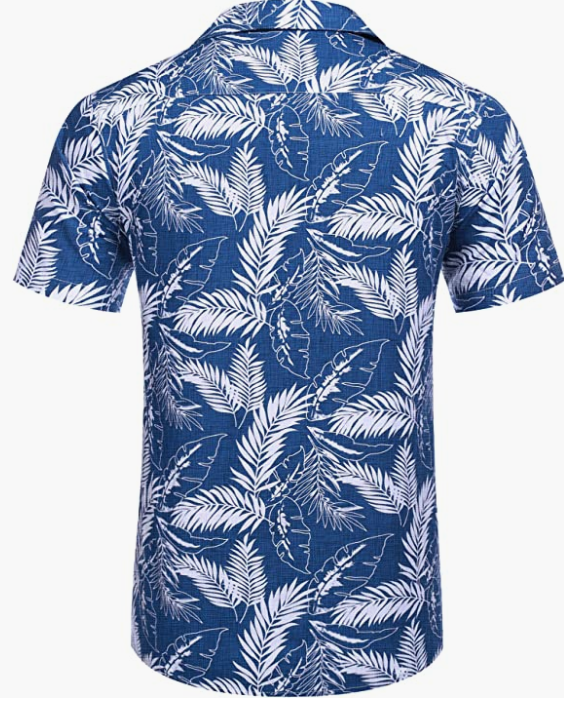 Men's Hawaiian Floral Shirts Cotton Linen Button Down