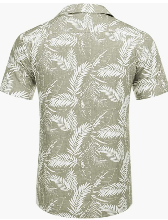 Men's Hawaiian Floral Shirts Cotton Linen Button Down