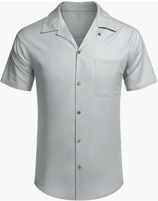 Men's Hawaiian Floral Shirts Cotton Linen Button Down