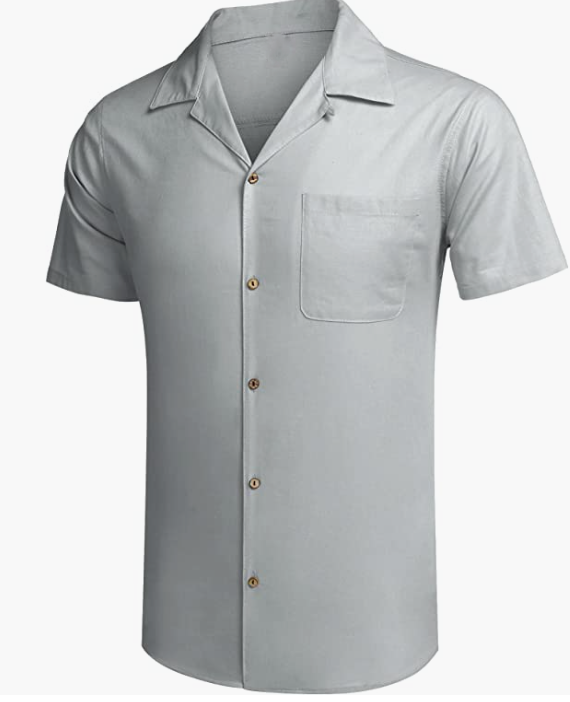 Men's Hawaiian Floral Shirts Cotton Linen Button Down