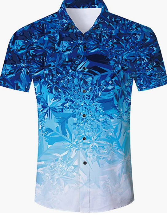 Hawaiian Shirt Short Sleeve Aloha Shirt for Beach Party