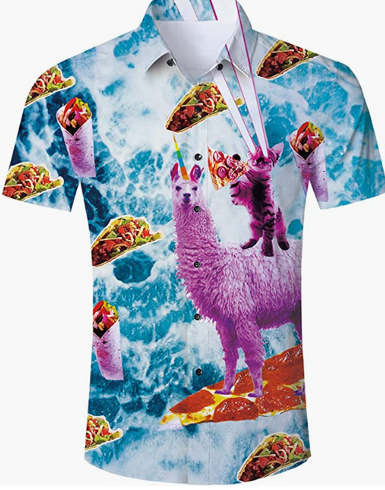 Hawaiian Shirt Short Sleeve Aloha Shirt for Beach Party