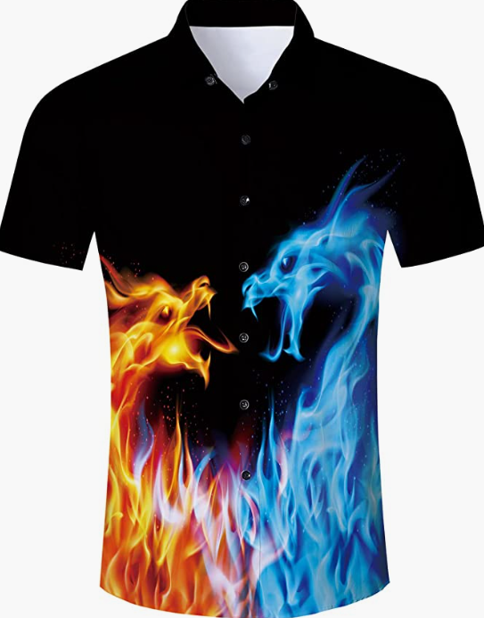 Hawaiian Shirt Short Sleeve Aloha Shirt for Beach Party