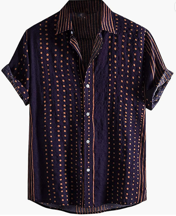 Mens Hawaiian Shirts Casual Short Sleeve Button Down