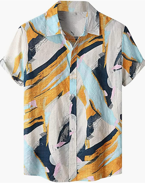 Hawaiian Shirt Short Sleeve Aloha Shirt For Beach Party