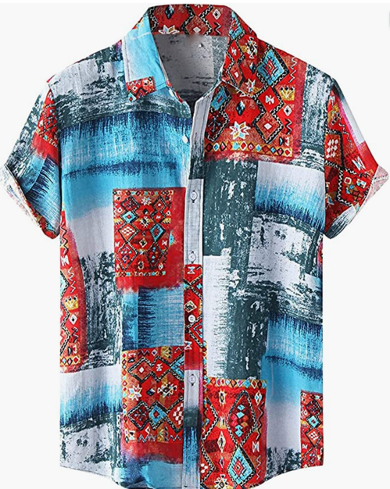 Hawaiian Shirt Short Sleeve Aloha Shirt For Beach Party