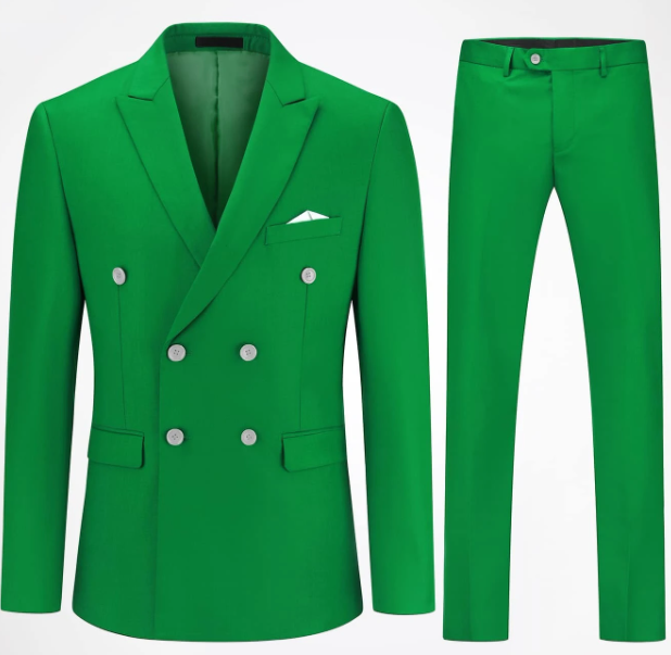 Men Button Front Blazer & Tailored Pants