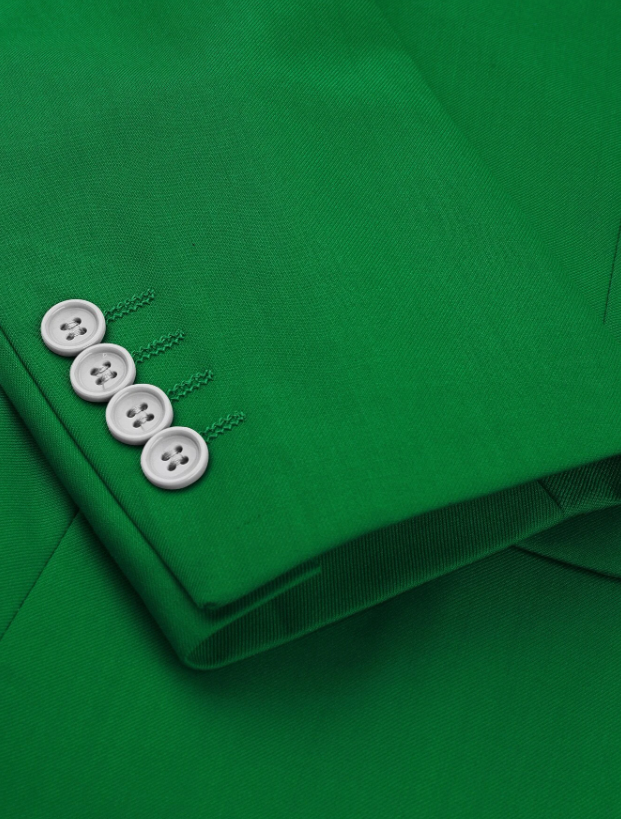 Men Button Front Blazer & Tailored Pants
