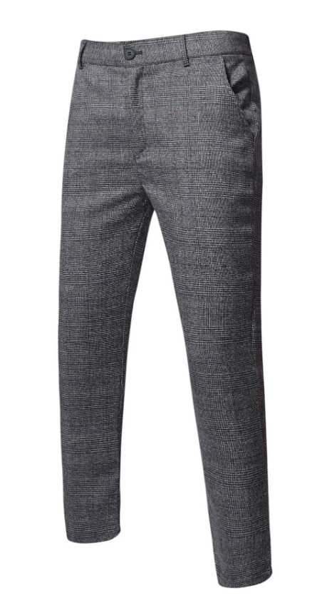 MEN Plaid Shawl Collar Waistcoat & 1pc Tailored Pants