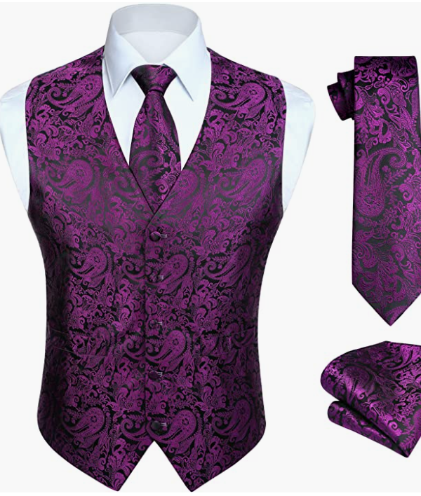 MEN ORIGINAL Waistcoat & Necktie And Pocket Square Vest Suit Set No reviews