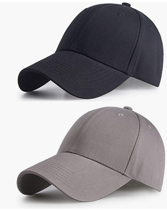 Casual Hats Baseball Caps for Men Women 2 Pack Full Cotton hats