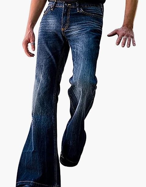 Relaxed Stretch Men's Bottom Fit Flared Retro Leg