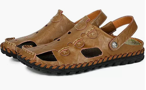 Men Outdoor Sandals Breathable Summer Shoes Closed Toe Walking Anti-Slip