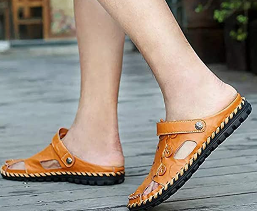 Men Outdoor Sandals Breathable Summer Shoes Closed Toe Walking Anti-Slip