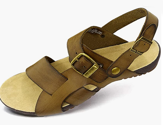 Mens REAL Leather Sandals Adjustable Strap sandals