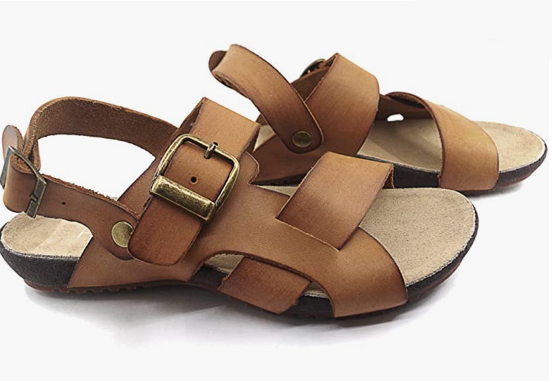 Mens REAL Leather Sandals Adjustable Strap sandals