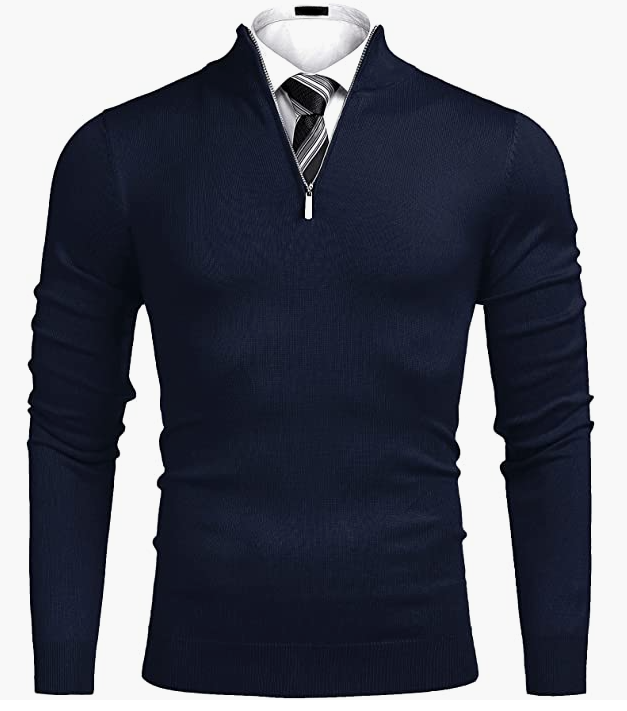 Sweaters Slim Fit Lightweight Cotton Mock Turtleneck Pullover Sweaters