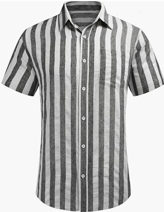 Men's Business Dress Shirt Casual Linen Shirt Short Sleeve SHIRT
