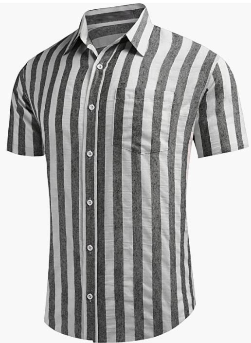 Men's Business Dress Shirt Casual Linen Shirt Short Sleeve SHIRT