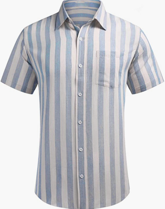 Men's Business Dress Shirt Casual Linen Shirt Short Sleeve SHIRT